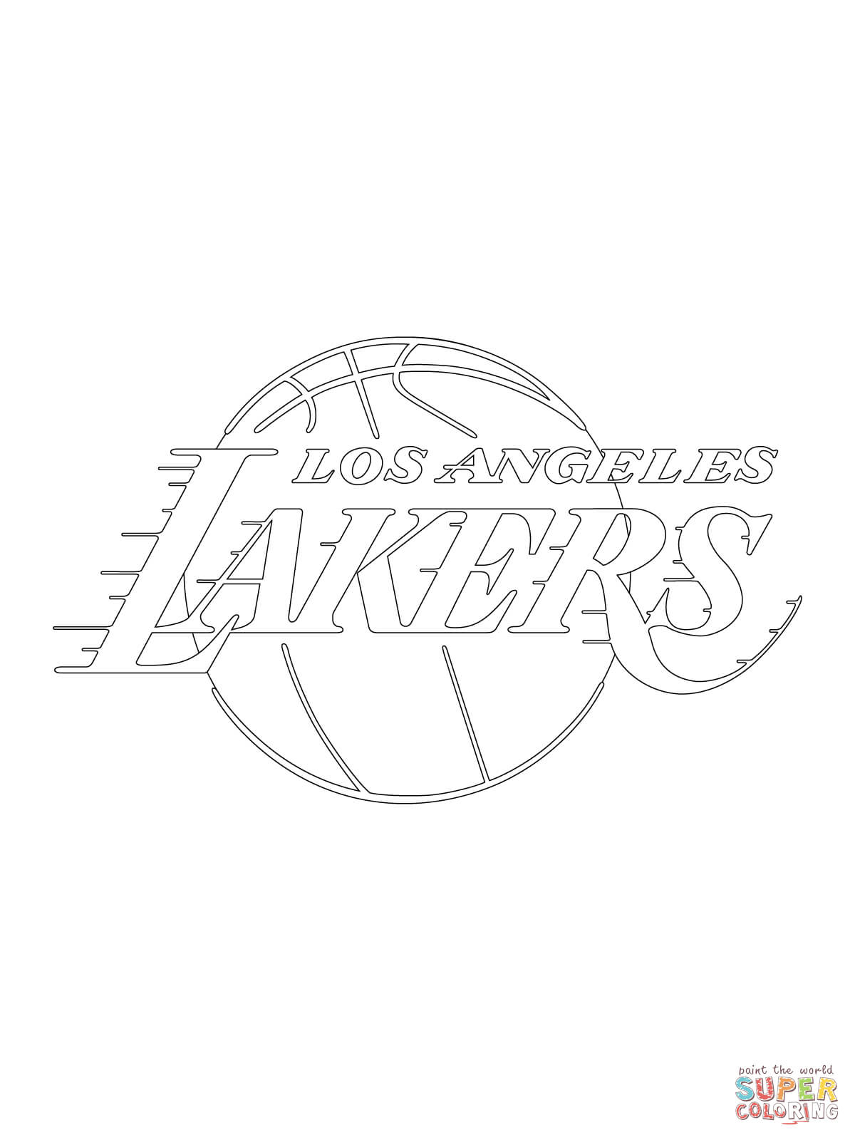 1200x1600 La Lakers Coloring Pages