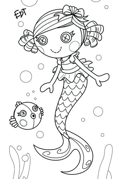 Coral Sea Shells Mermaid Coloring Page Lalaloopsy Little Sisters 420x584 Coral Sea Shells Mermaid Coloring Page Lalaloopsy Little Sisters
