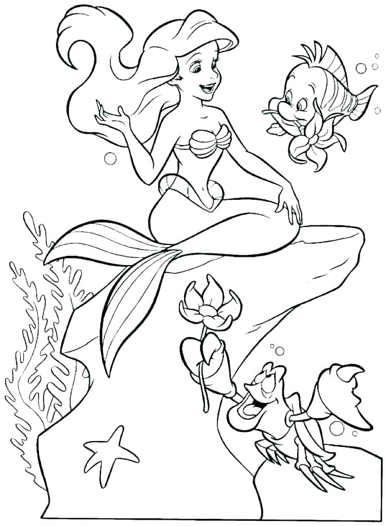 Little Mermaid Color Pages The Little Mermaid Coloring Page 751x1024 Little Mermaid Color Pages The Little Mermaid Coloring Page