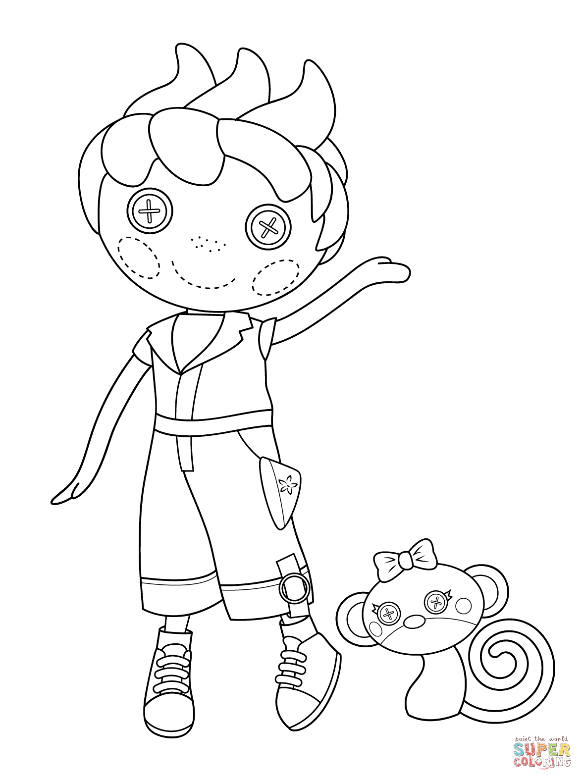 Lalaloopsy Ace Fender Bender Coloring Page Free Printable Coloring 1175x1575 Lalaloopsy Ace Fender Bender Coloring Page Free Printable Coloring