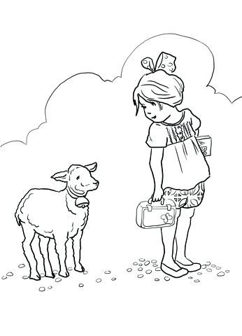 346x480 Mary Had A Little Lamb Coloring Page Had A Little Lamb Coloring