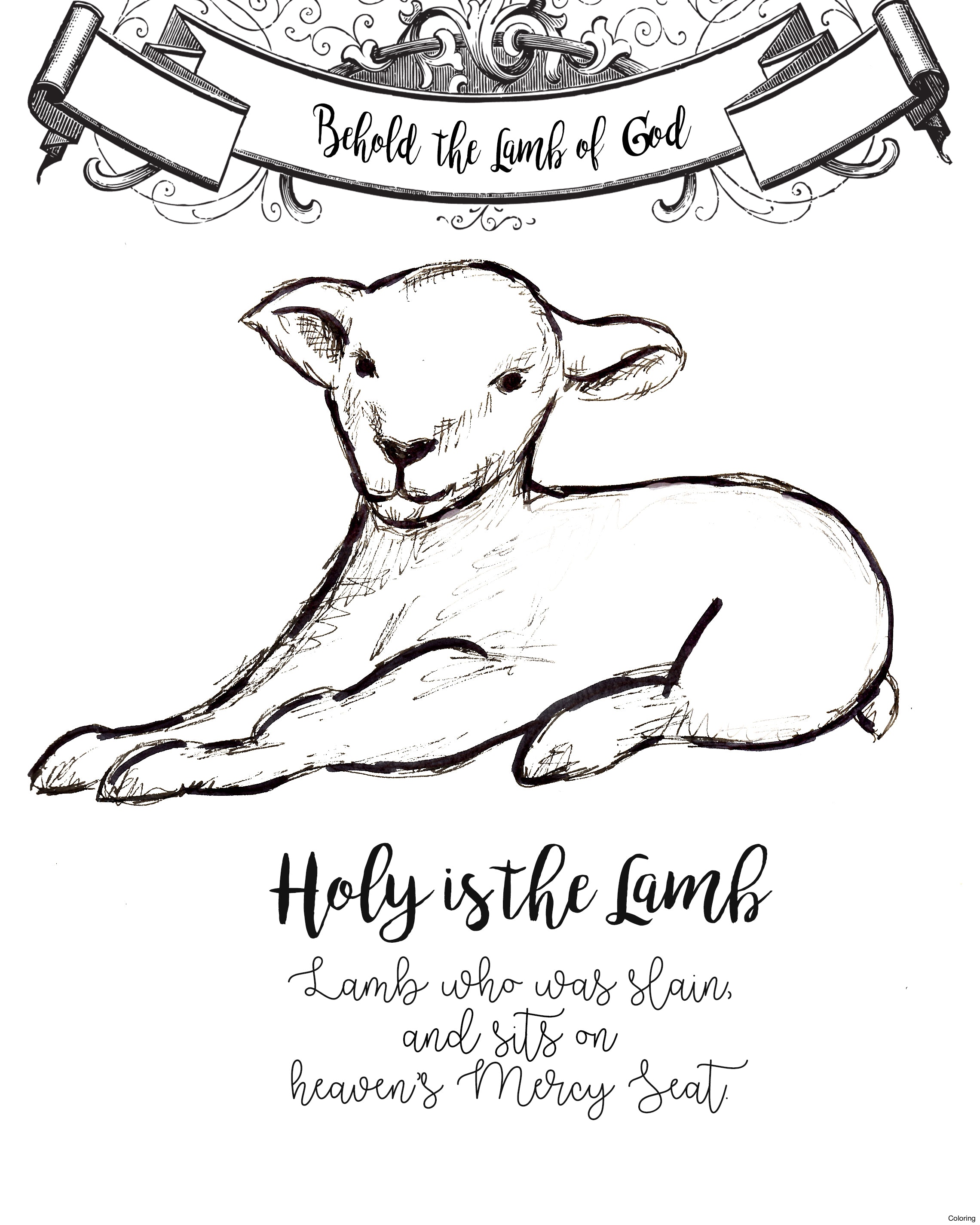 2280x2851 Mary Hadle Lamb Coloring Pages For Kids Craft Activities Printable