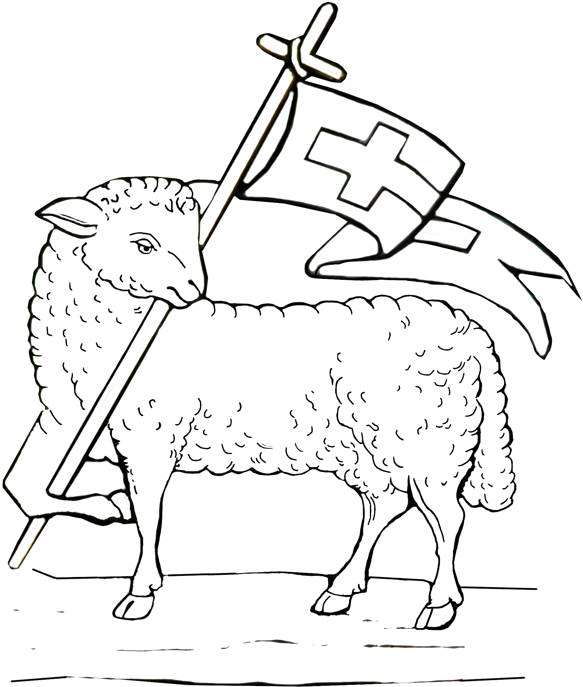 Lamb Of God Coloring Page 1915x2256 Lamb Of God Coloring Page