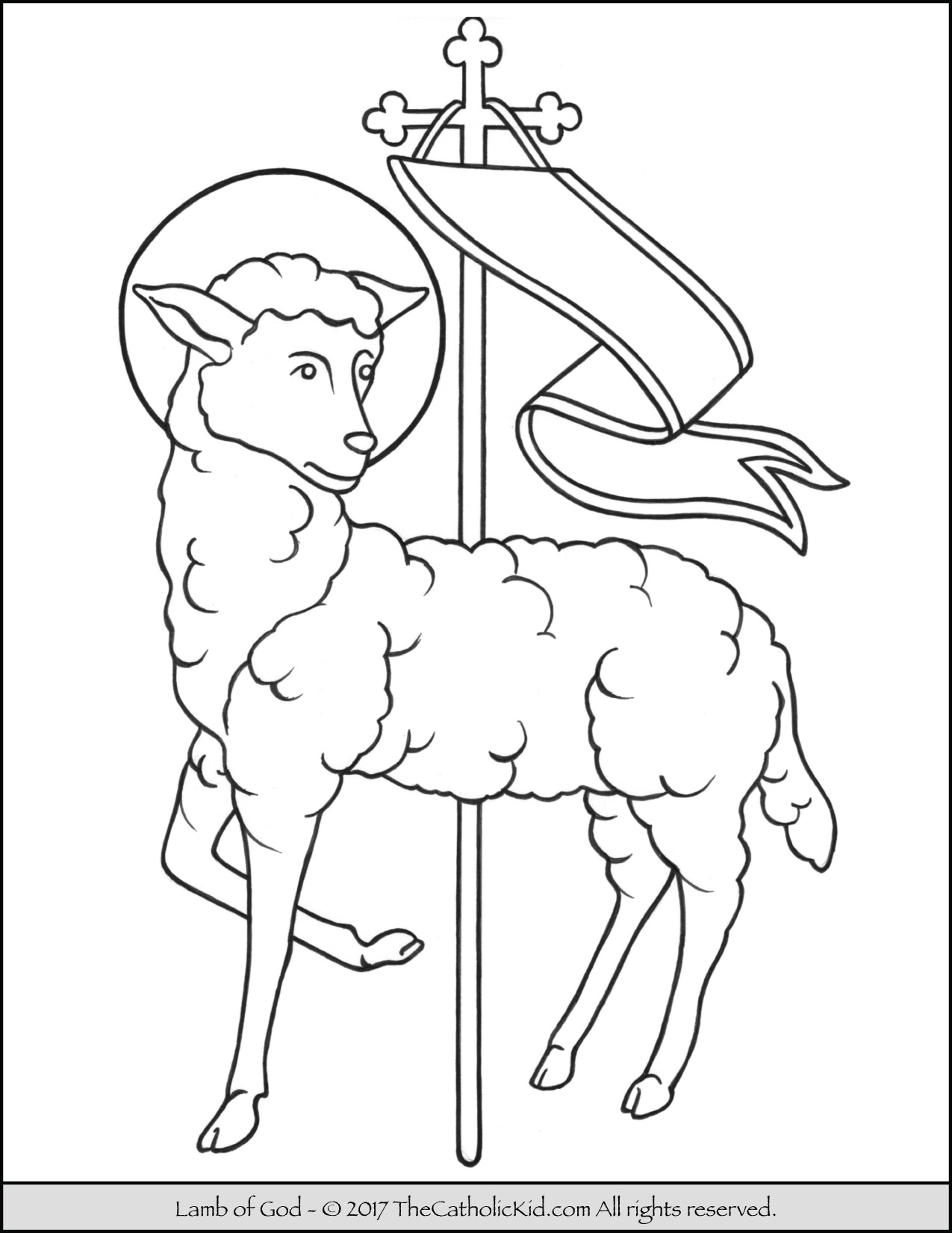 Lamb Of God Coloring Page 1275x1650 Lamb Of God Coloring Page