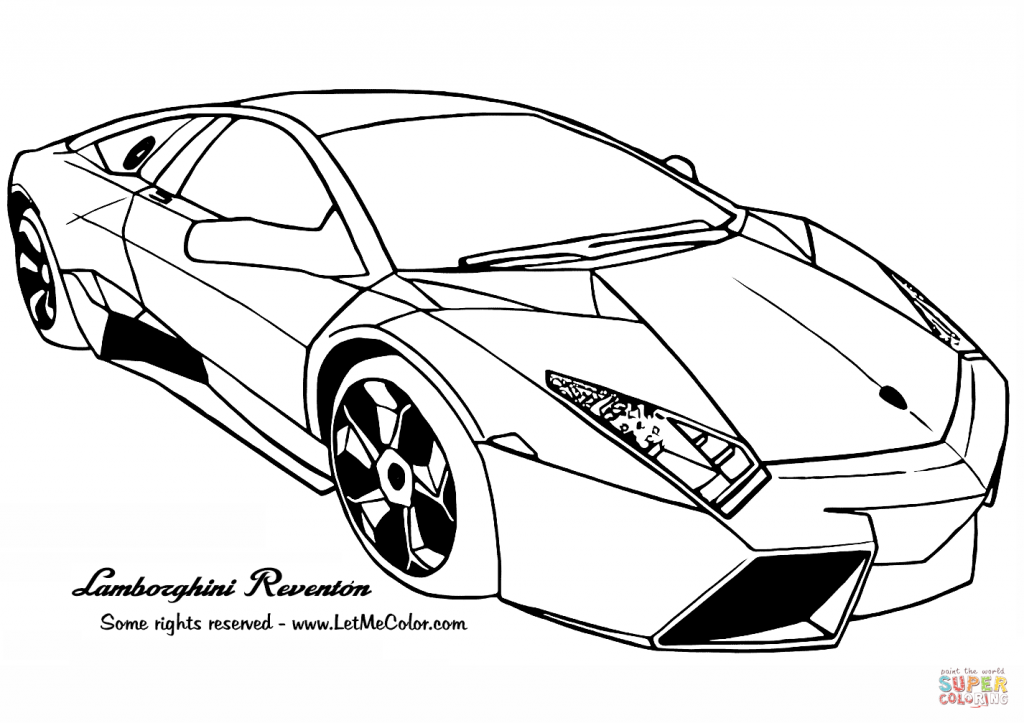 Lamborghini Reventon Car Coloring Page 1024x723 Lamborghini Reventon Car Coloring Page