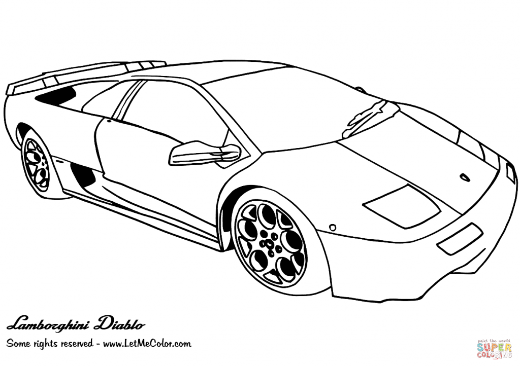 Cars Coloring Page Bugatti Veyron2 Pages Lamborghini For Kids Free 1024x724 Cars Coloring Page Bugatti Veyron2 Pages Lamborghini For Kids Free