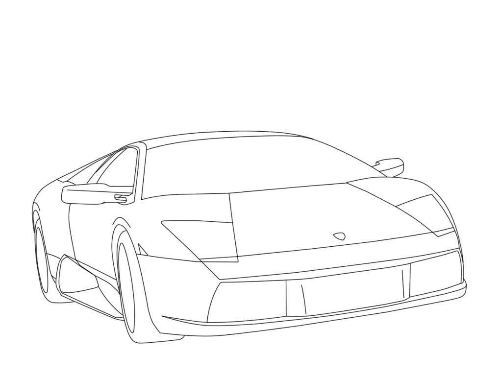 Lamborghini Coloring Pages For Kids 1024x768 Lamborghini Coloring Pages For Kids