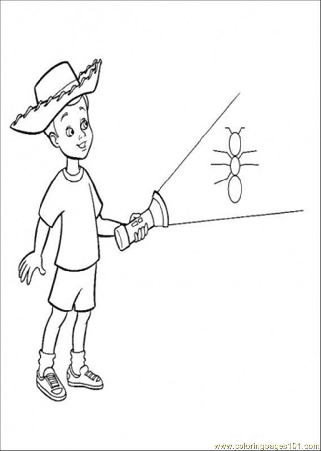 Andy Is Holding A Lamp Coloring Page 650x912 Andy Is Holding A Lamp Coloring Page