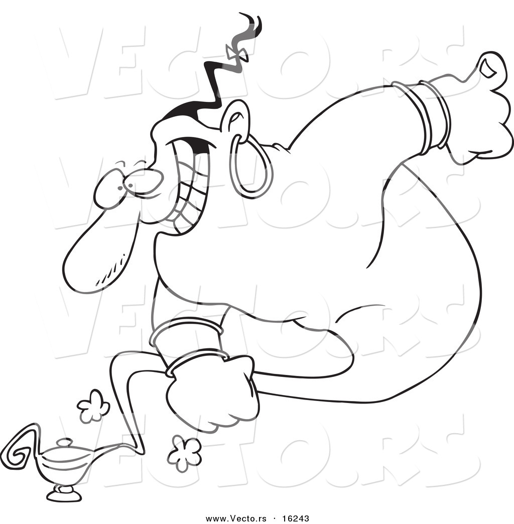 Vector Of A Cartoon Male Genie Emerging From A Lamp 1024x1044 Vector Of A Cartoon Male Genie Emerging From A Lamp