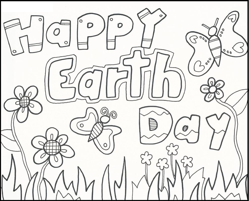 Happy Earth Day Greeting Cards Coloring Picture For Kids Earth 988x800 Happy Earth Day Greeting Cards Coloring Picture For Kids Earth