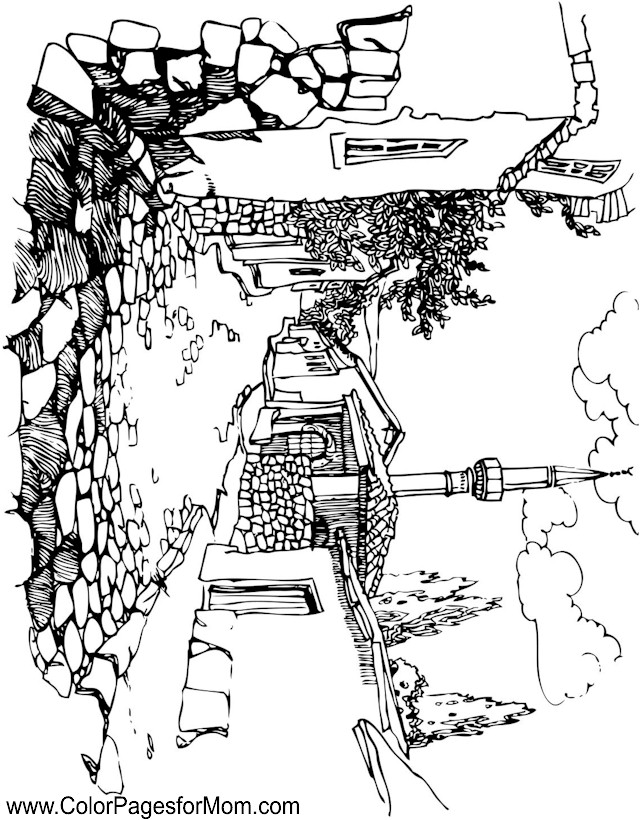 Landscape Coloring Pages Adults Landscape Coloring Page 42 640x820 Landscape Coloring Pages Adults Landscape Coloring Page 42
