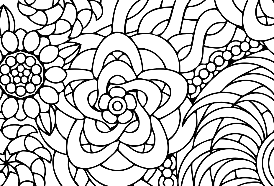 929x631 Flowers Of Summer Coloring Page