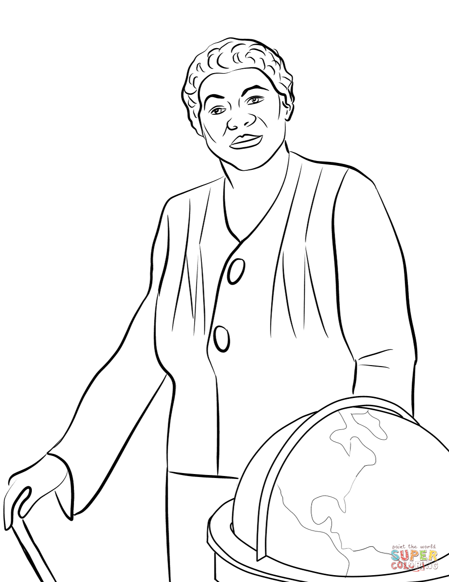 916x1186 Langston Hughes Coloring Page