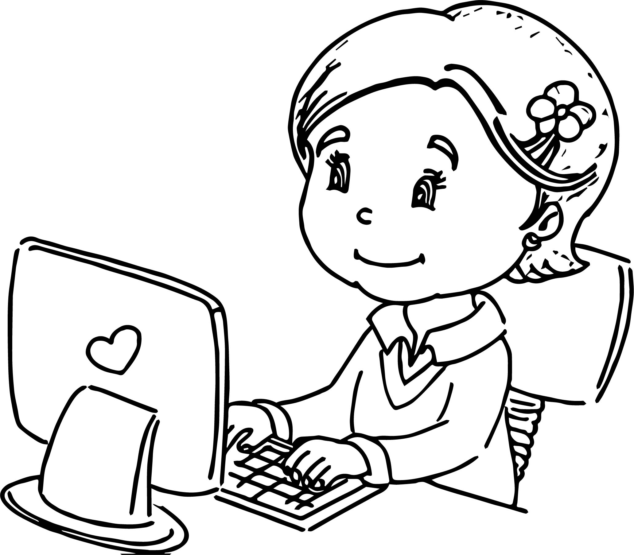 Coloring Page Of Smiley Pencil With Laptop Point Computer Pages 2065x1808 Coloring Page Of Smiley Pencil With Laptop Point Computer Pages