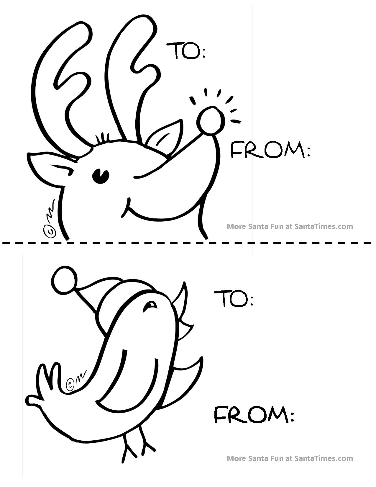 Large Christmas Gift Tags To Color 1275x1650 Large Christmas Gift Tags To Color