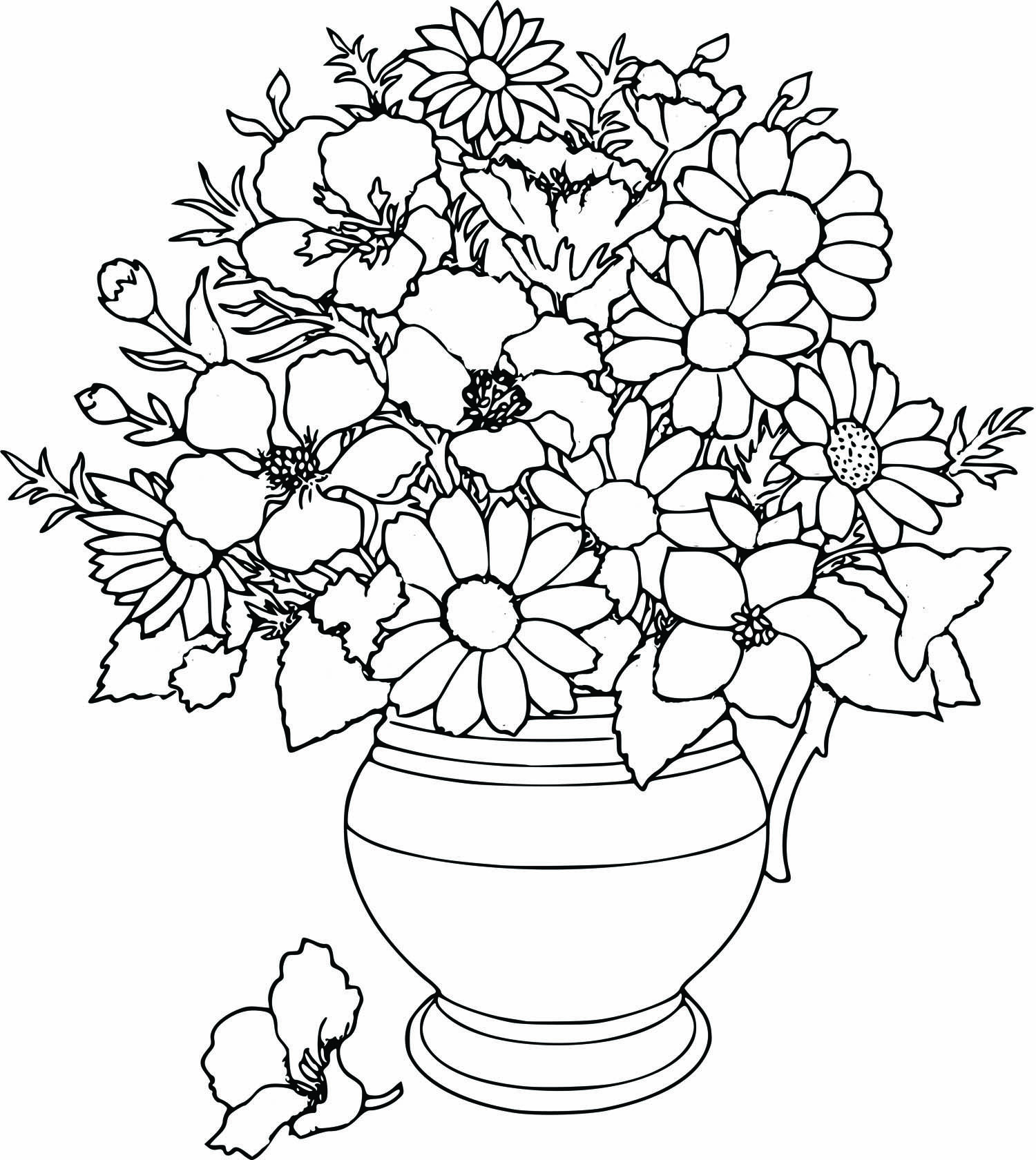 Large Flower Coloring Page at GetColorings com - Large Flower Coloring Page 39