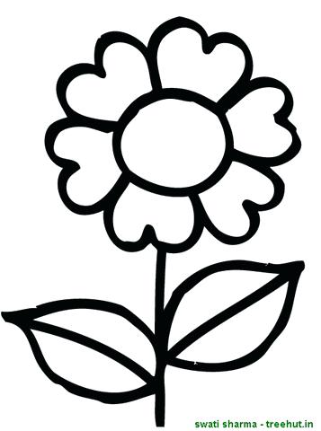 Large Flower Coloring Page at GetColorings.com | Free printable ...