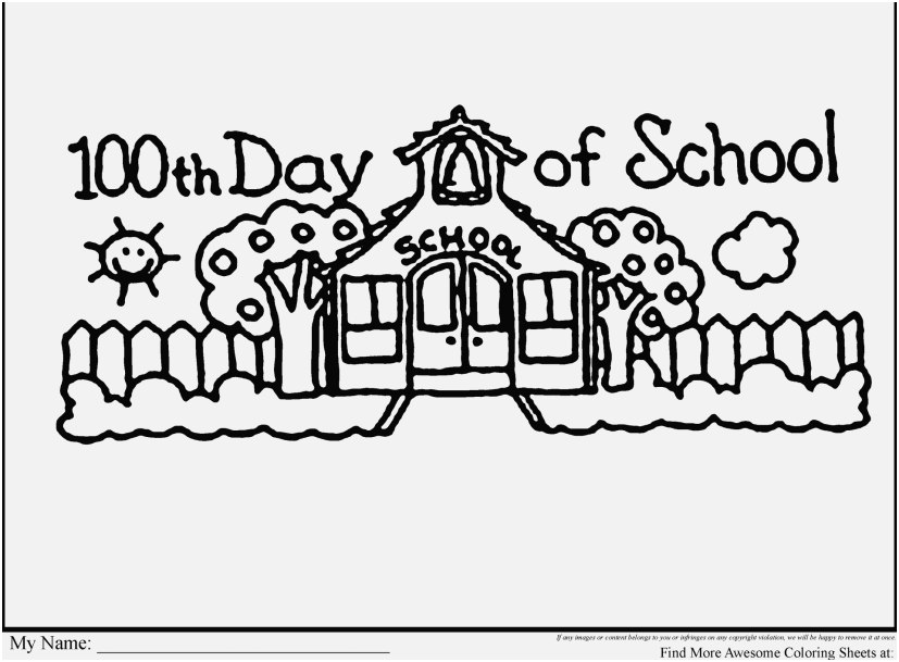827x609 The Right Design 100th Day Of School Coloring Pages Very Good