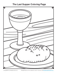 Last Supper Coloring Page For Maundy Thursday On Sunday School Zone 200x257 Last Supper Coloring Page For Maundy Thursday On Sunday School Zone