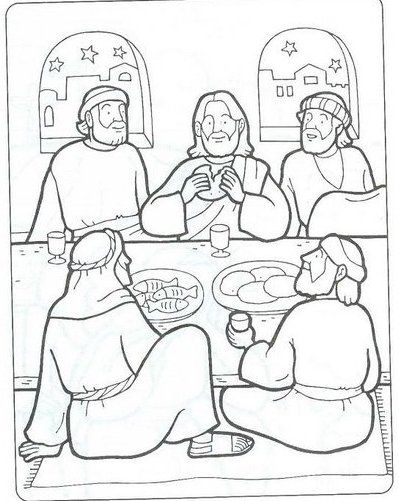 New Testament Coloring Pages Last Supper Ceia Biblekids 399x501 New Testament Coloring Pages Last Supper Ceia Biblekids