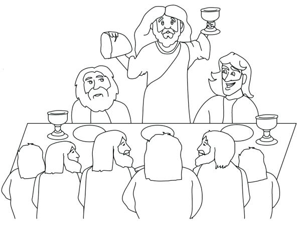The Last Supper Coloring Page Communion Coloring Pages Com 600x450 The Last Supper Coloring Page Communion Coloring Pages Com