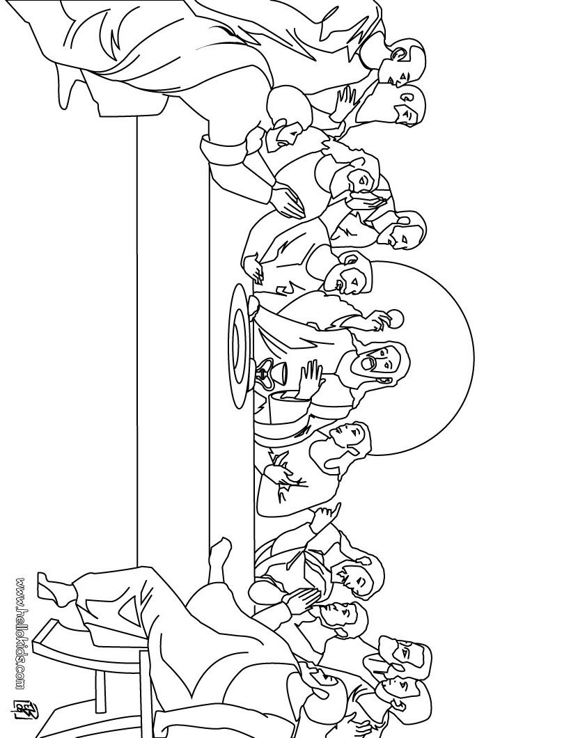 The Last Supper Coloring Page Easter Activities For Kids 820x1060 The Last Supper Coloring Page Easter Activities For Kids