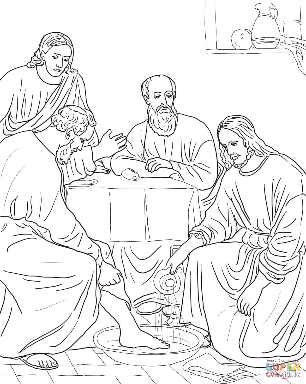 Unconditional The Last Supper Coloring Pages P 1275x1600 Unconditional The Last Supper Coloring Pages P