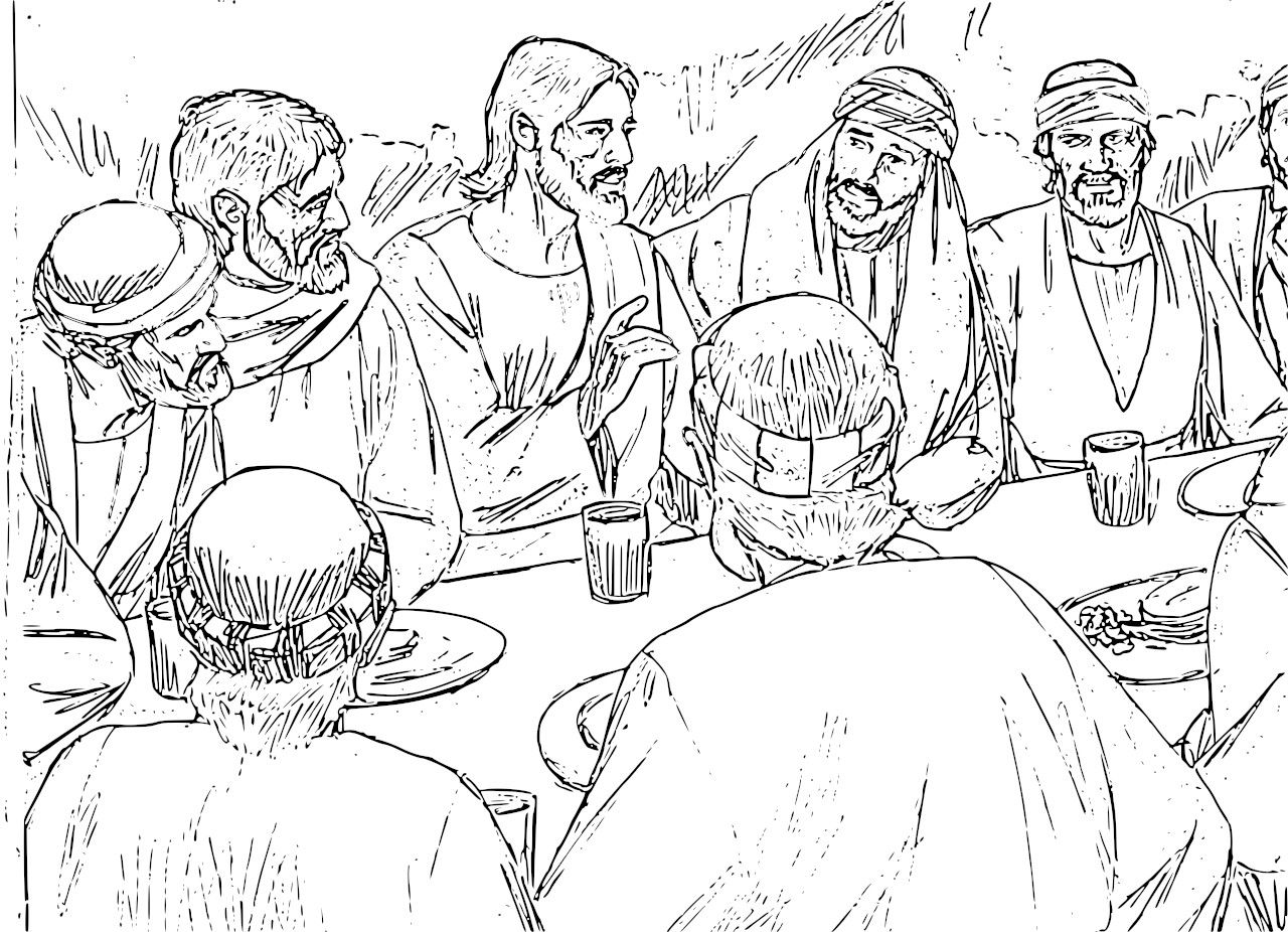 Foot Washing Jesus Last Supper Coloring Page Pages The Bright 1280x926 Foot Washing Jesus Last Supper Coloring Page Pages The Bright