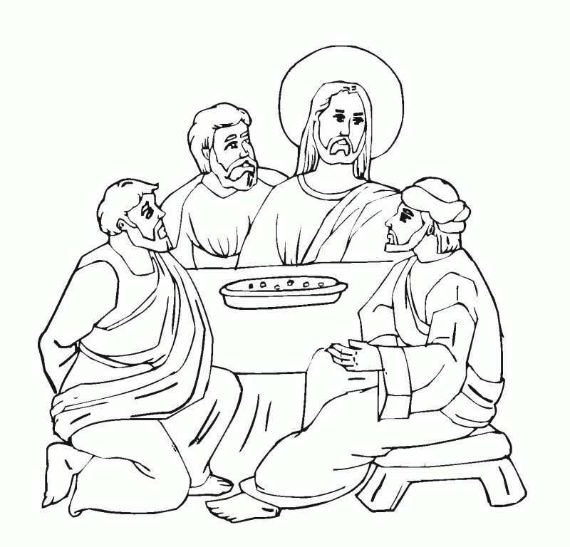 800x768 Last Supper Coloring Page 419307