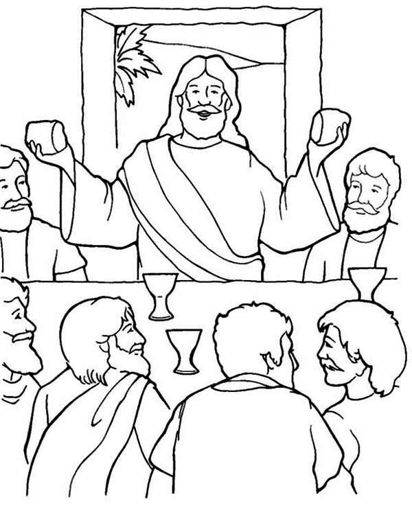 600x746 Last Supper Coloring Page Discover All