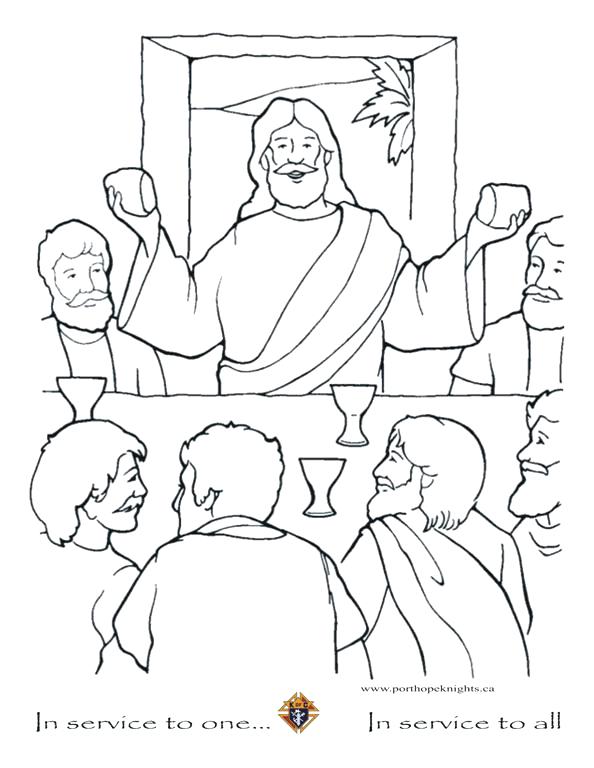 594x768 Last Supper Coloring Page Bible Coloring Pages Last Supper