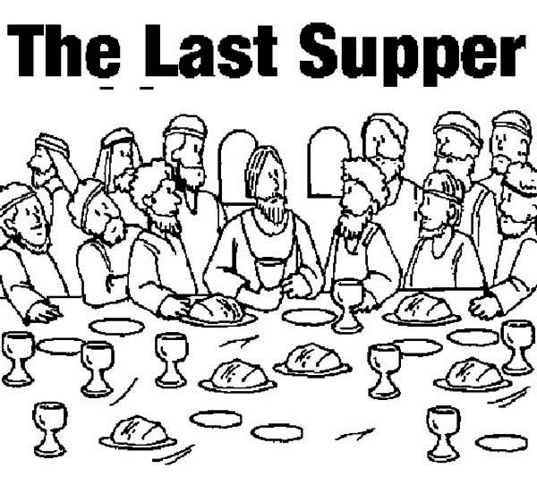 600x533 Last Supper Coloring Pages