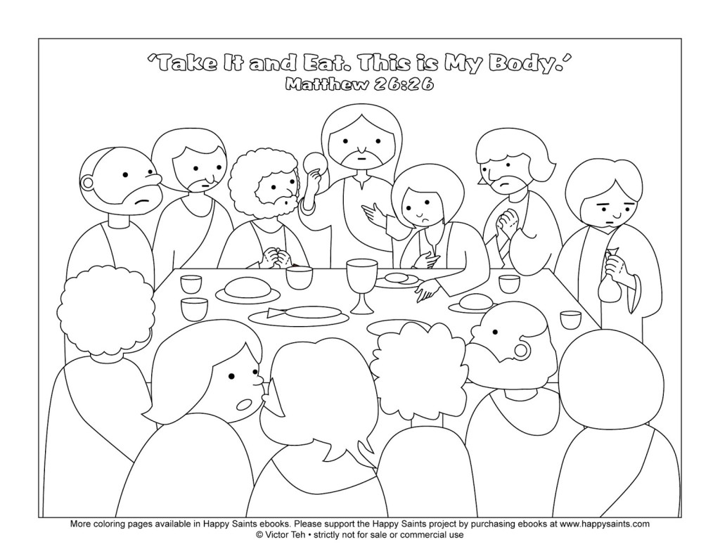 1024x791 Popular The Last Supper Coloring Pages Printab