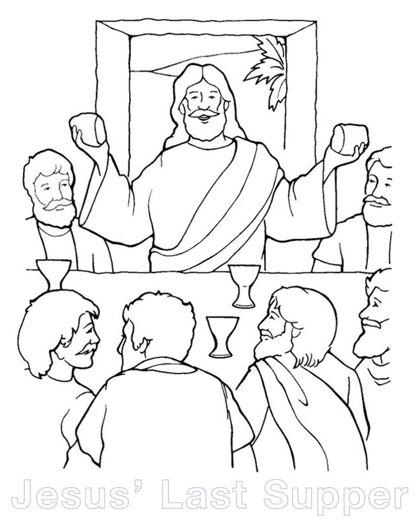 830x1043 The Last Supper Coloring Pages Printable