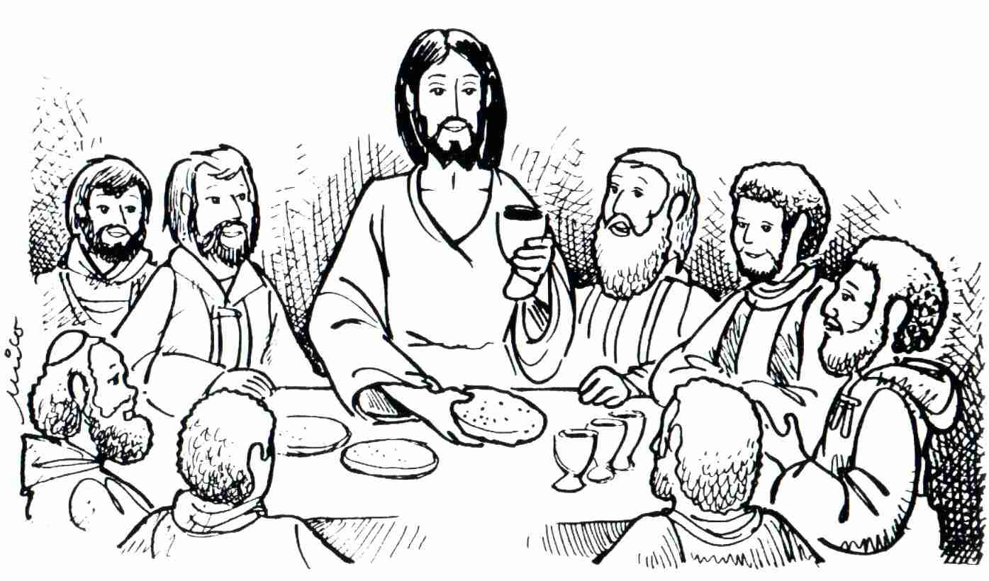 1395x820 Unique The Last Supper Coloring Pages Printabl