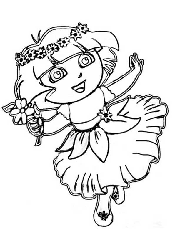 Dora The Latino Girl Coloring Page 595x842 Dora The Latino Girl Coloring Page