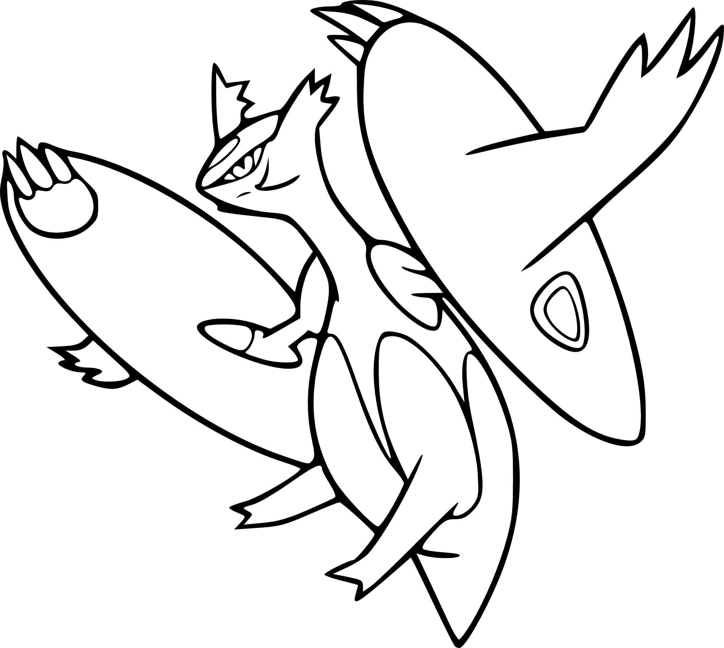 2359x2111 Pokemon Mega Latios Coloring Pages