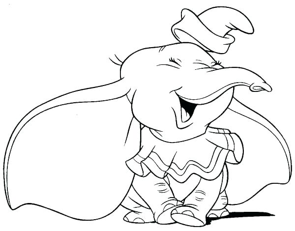 600x470 Dumbo Coloring Page Baby Dumbo Coloring Pages Laughing Dumbo Dumbo