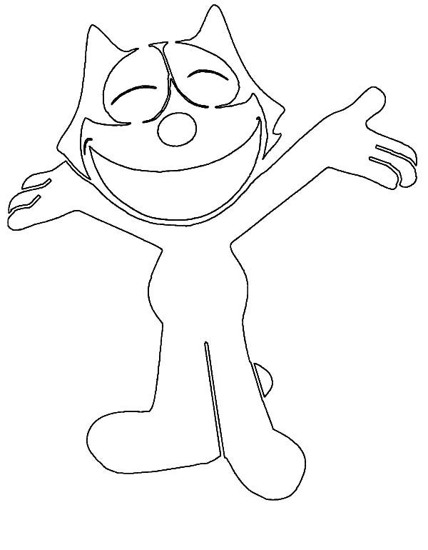 600x770 Felix The Cat Laughing Coloring Pages Kids Play Color For Use