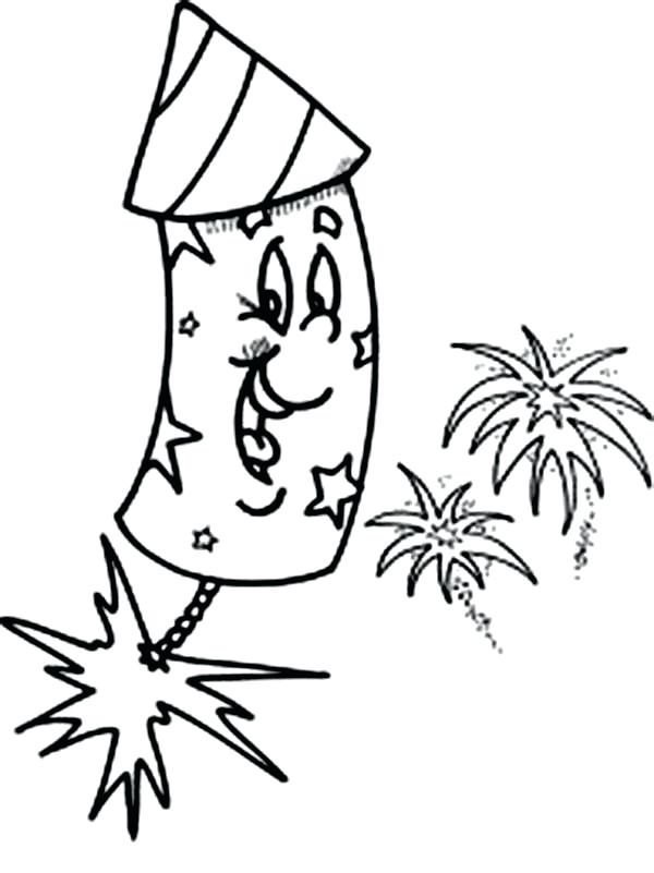 600x801 Firework Coloring Pages Laughing Fireworks Coloring Page Firework
