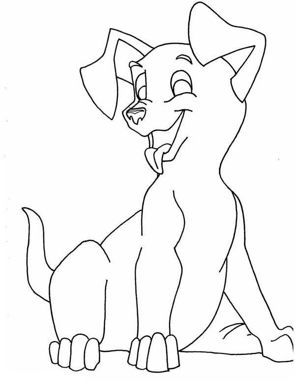 600x776 This Dog Is Laughing Coloring Page
