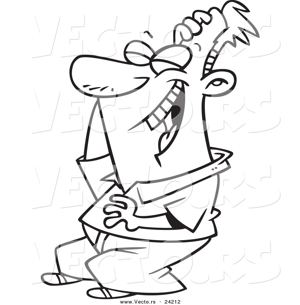 1024x1044 Vector Of A Cartoon Man Laughing Hysterically