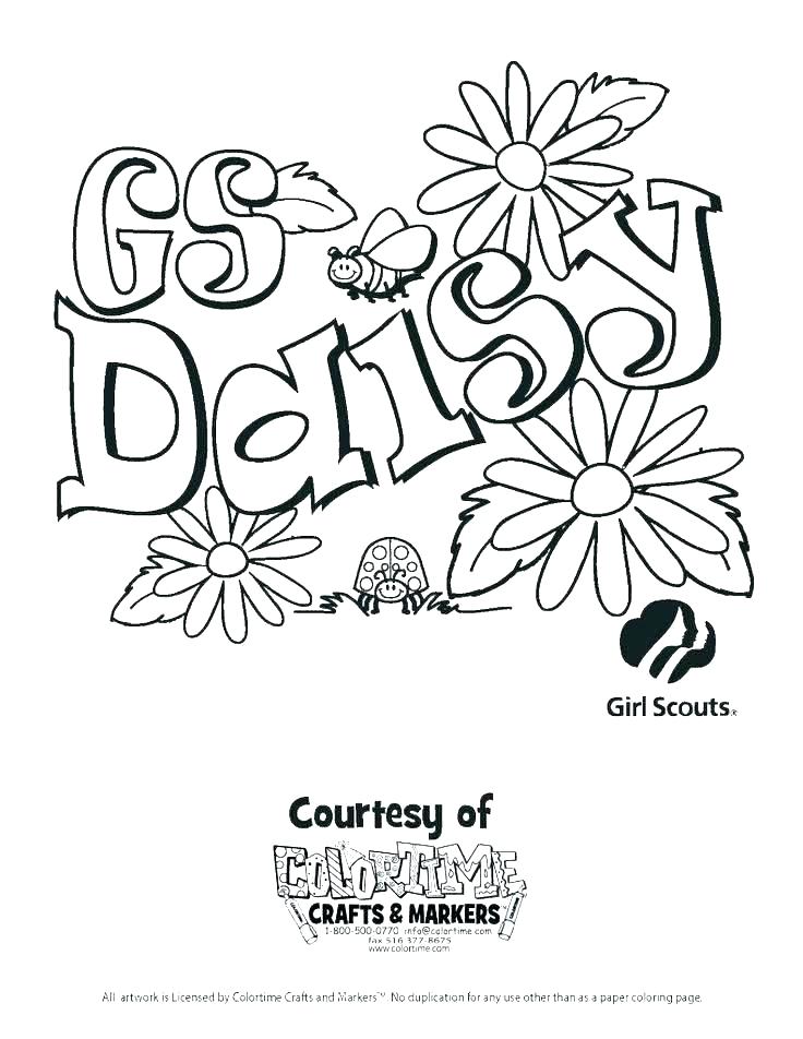 736x952 Girl Scout Law Coloring Pages Brownies Sheets Promise Daisies Girl