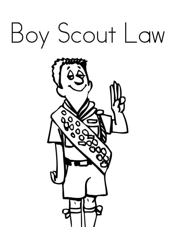 600x776 Obey Boy Scouts Law Coloring Pages Obey Boy Scouts Law Coloring
