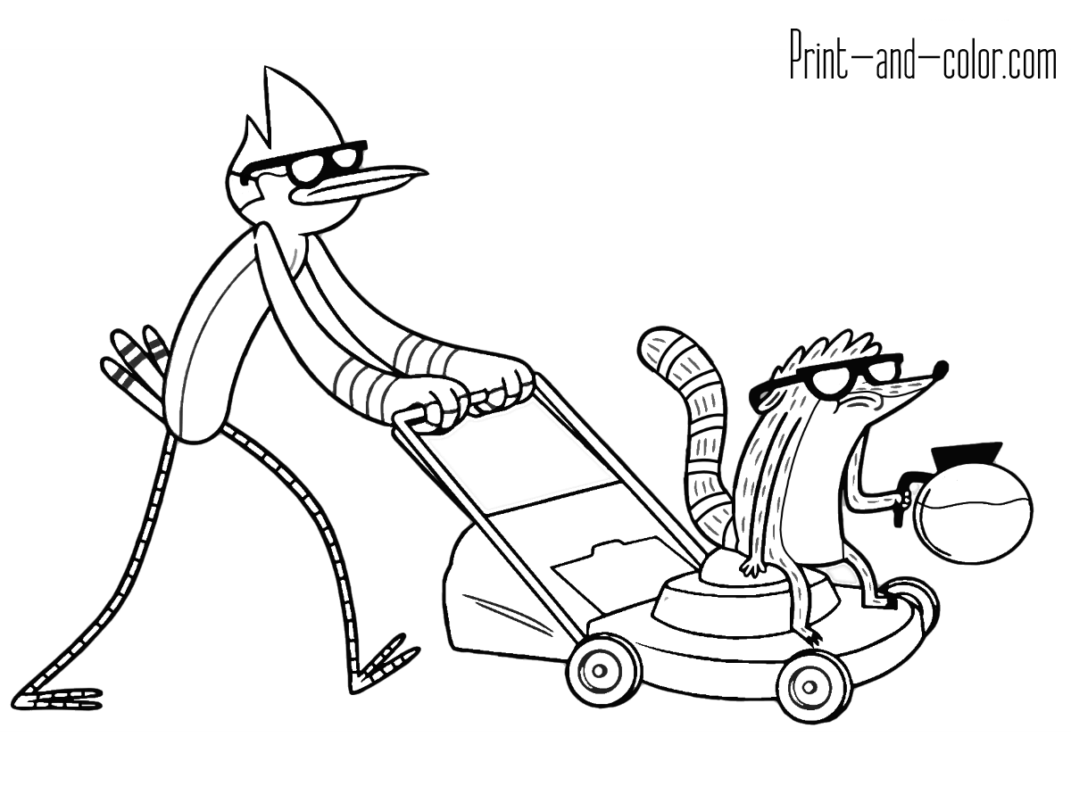 1200x900 Regular Show Coloring Pages Print