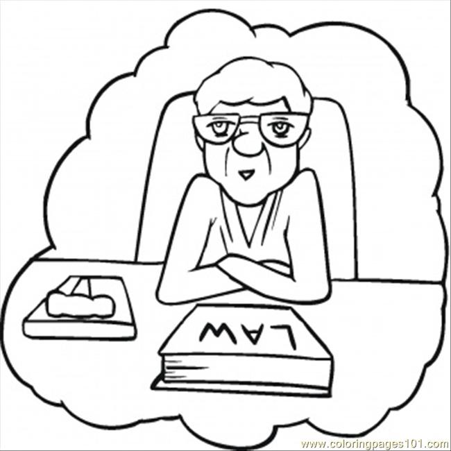 650x650 Lawyer Coloring Page