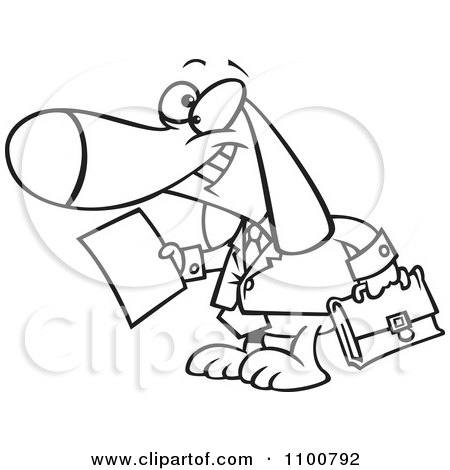 450x470 Clipart Outlined Legal Beaglettorney Lawyer Dog Holding