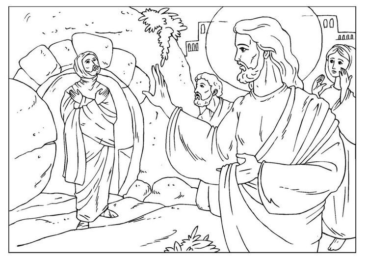 750x531 Coloring Page Lazarus John 1138 Raising Lazarus