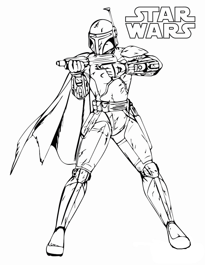 820x1060 Boba Fett Coloring Pages To Print Coloring For Kids 2018