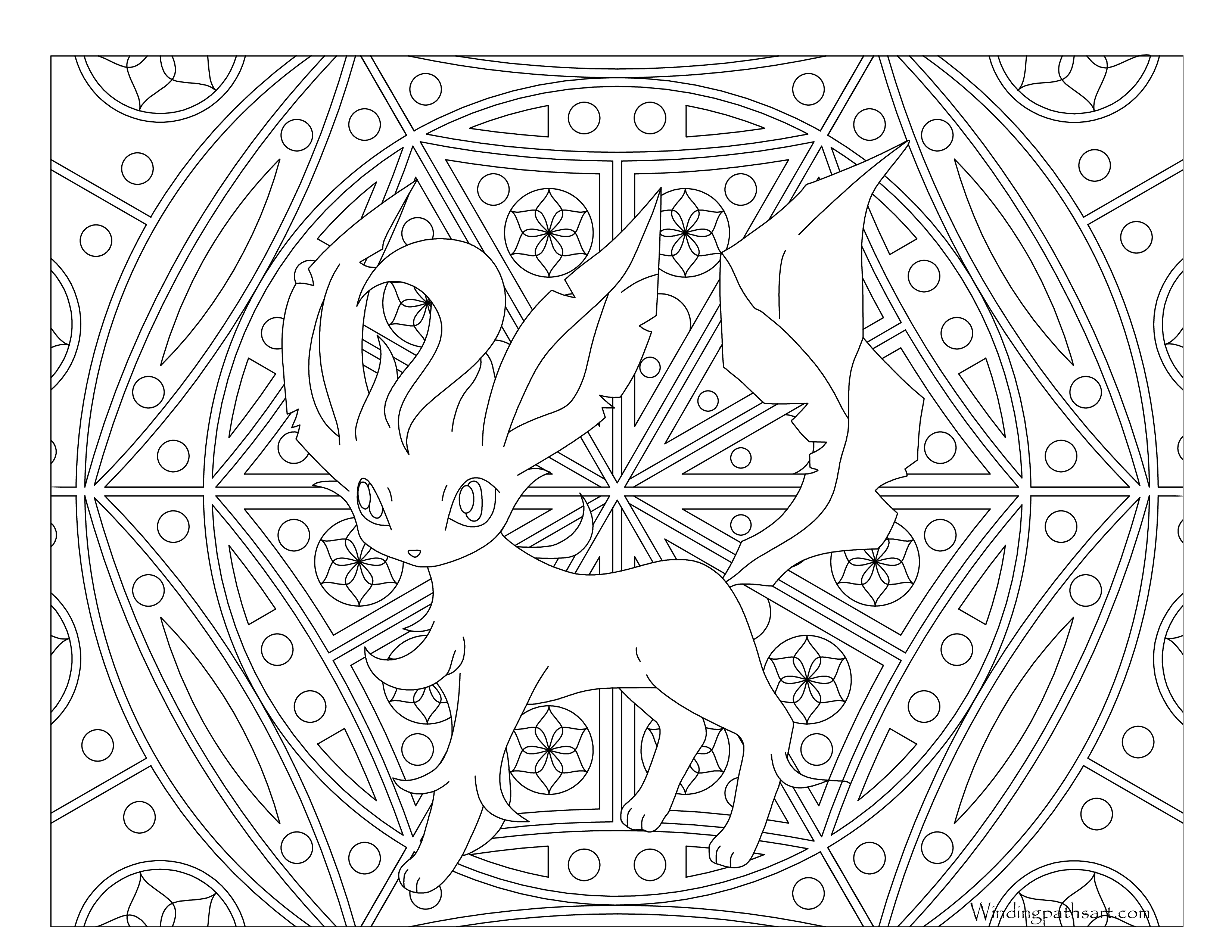 470 Leafeon Pokemon Coloring Page 3300x2550 470 Leafeon Pokemon Coloring Page